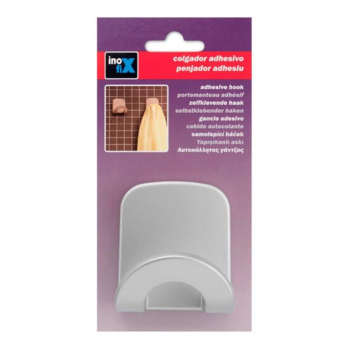 Colgador adhesivo arco cromo 2086-8-000 (blister) inofix 1