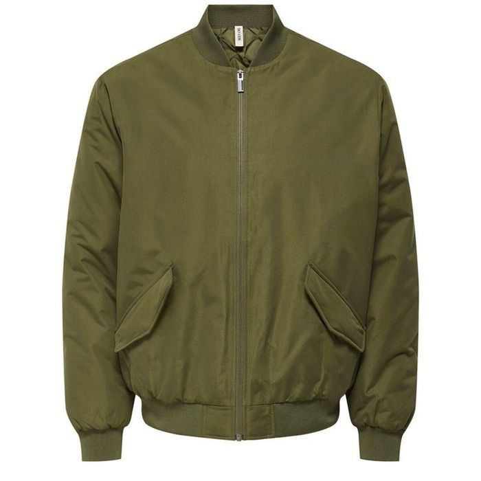 Chaqueta Only & Sons Onsrussel Padded Bomber Oliva 0 Chaqueta Only & Sons Onsrussel Padded Bomber Oliva 0