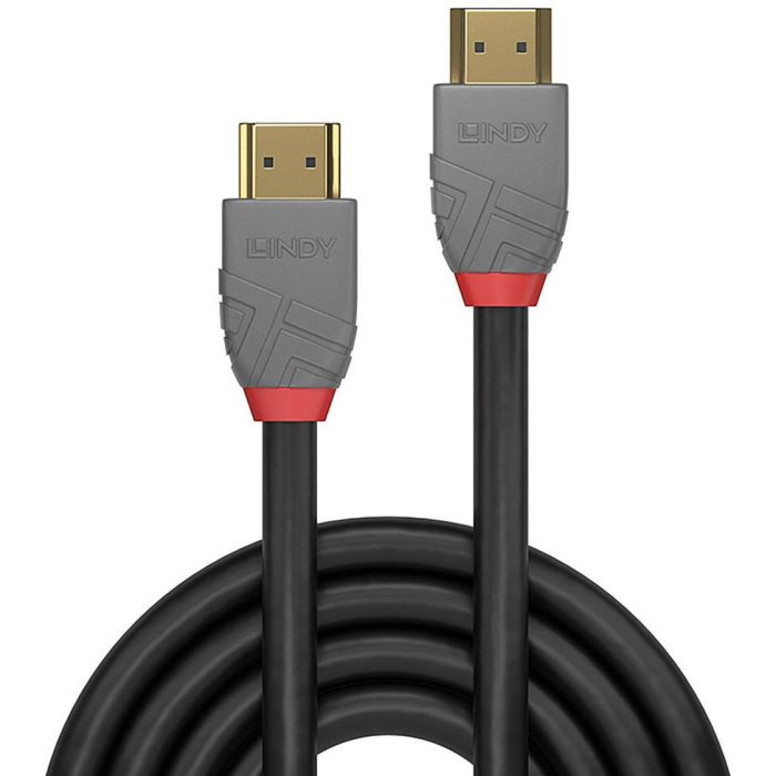 Lindy Cable HDMI 2.0 Anthra Line 10m - Soporta 4K UHD 60Hz, 10.2Gbps, Apantallamiento Triple, Conectores Oro 1