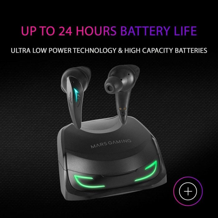 Mars Gaming MHI-Ultra Auriculares Inalámbricos TWS Bluetooth 5.3, ANC+ENC, Batería 24h, Carga Inalámbrica, RGB Flow, IPX4, Negros 8 Mars Gaming MHI-Ultra Auriculares Inalámbricos TWS Bluetooth 5.3, ANC+ENC, Batería 24h, Carga Inalámbrica, RGB Flow, IPX4, Negros 8