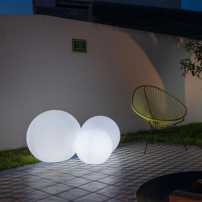 Lumisky Bola luminosa de alambre para LED afuera Bobby White Ø60cm Culot E27 8