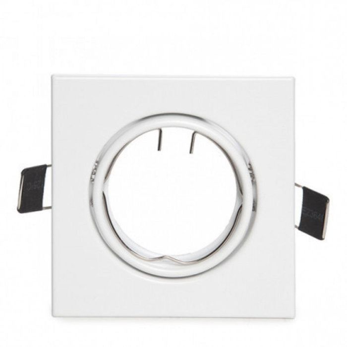 Aro Foco Downlight Basculante Cuadrado Aluminio Blanco 83/83Mm Estuche Personalizado 1 Aro Foco Downlight Basculante Cuadrado Aluminio Blanco 83/83Mm Estuche Personalizado 1