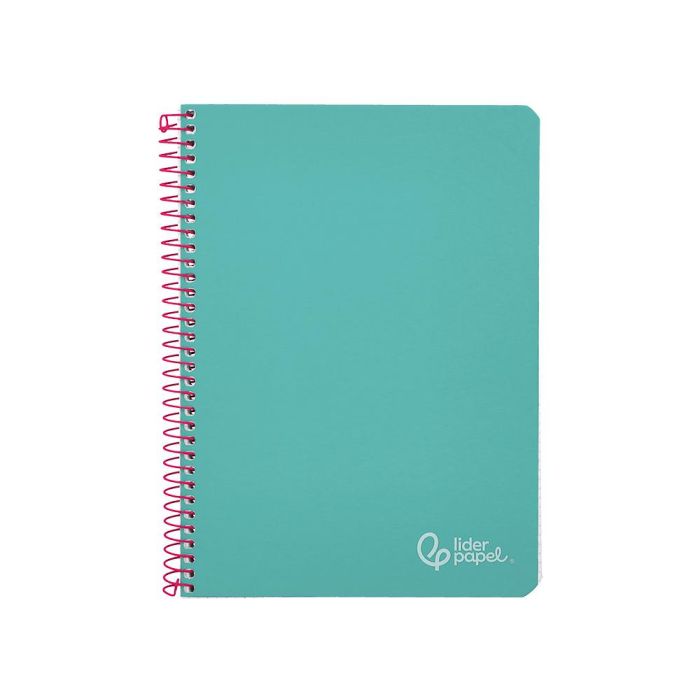 Cuaderno Espiral Liderpapel Din A5 Witty Tapa Dura 80H 90 gr Cuadro 4 mm Con Margen Color Turquesa 5 unidades 1