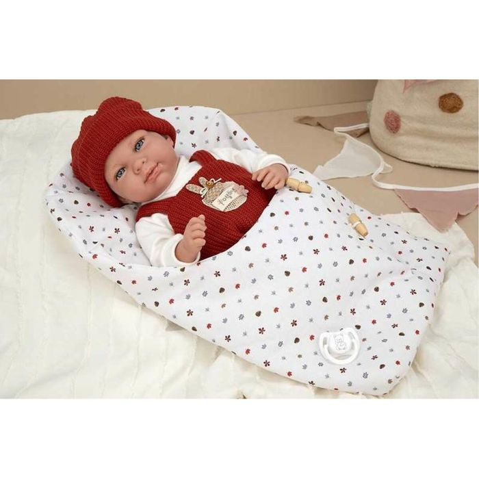 Muñeca elegance 40 cm cris naranja c/saco de dormir (muñeco de peso) 2