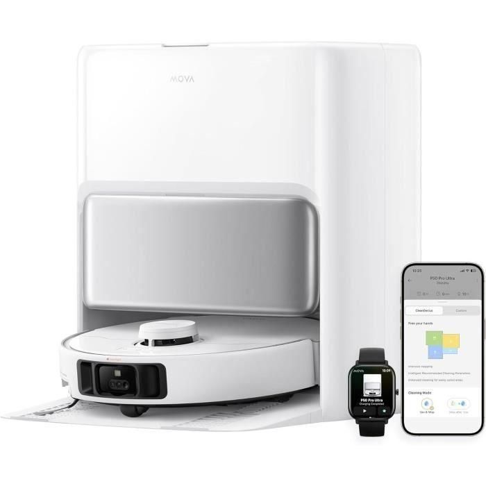 Mova MOV1736871350186 - P50 Pro Ultra Robot Aspirador con Base - 19.000 Pa - Cepillo Antienredos - Limpieza Automática 0 Mova MOV1736871350186 - P50 Pro Ultra Robot Aspirador con Base - 19.000 Pa - Cepillo Antienredos - Limpieza Automática 0