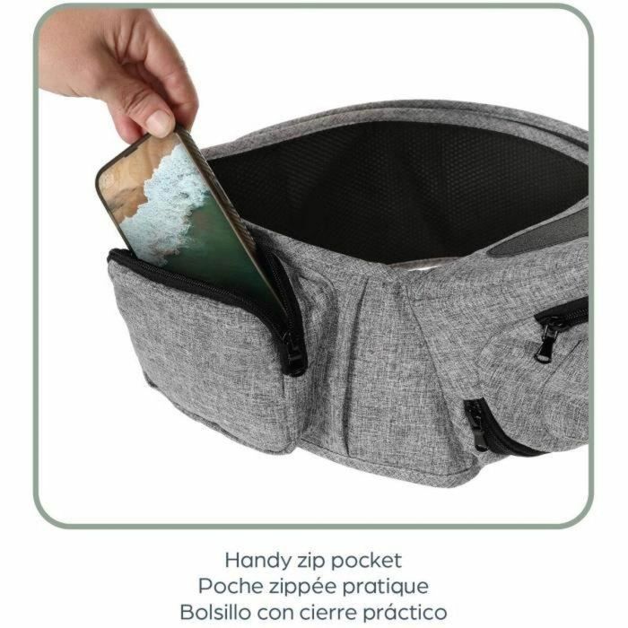 Dreambaby DRE9312742424718 Portabebés Asiento de Cadera Up & Go Gris 5