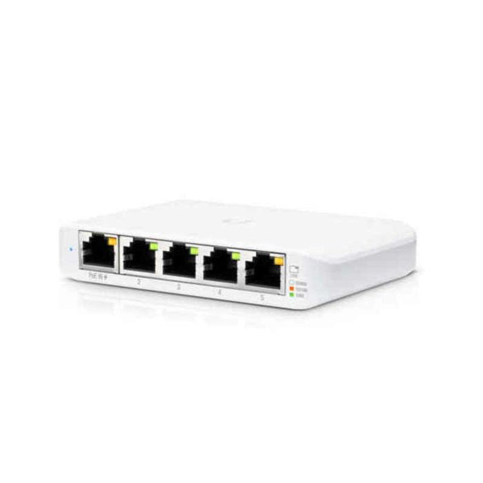 Ubiquiti USW-Flex-Mini UniFi Switch Ethernet Gigabit Gestionado Inteligente con 5 Puertos RJ45 y Alimentación PoE 802.3af/at o USB-C