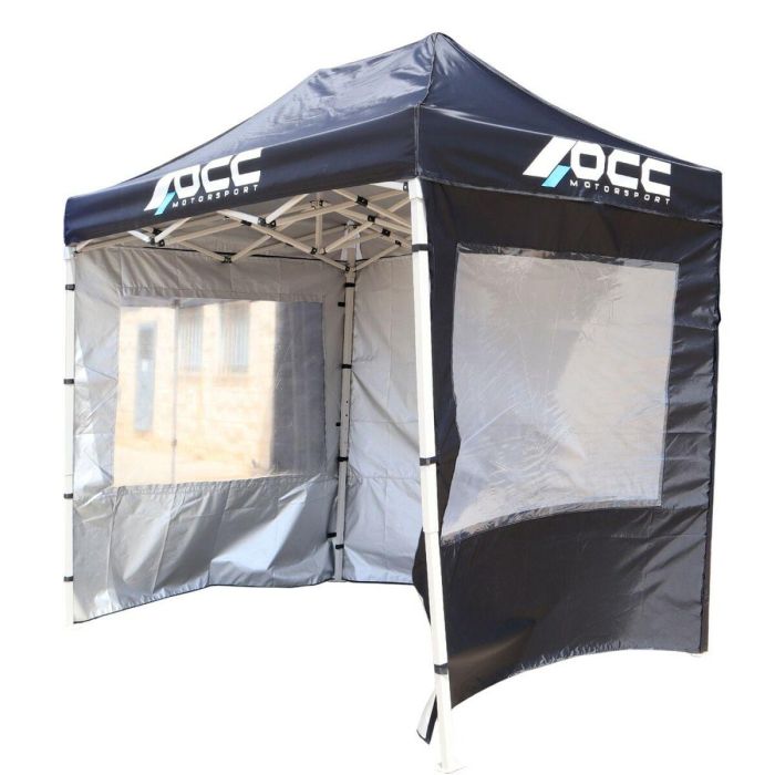 Pared de Carpa OCC Motorsport OCCCARP31 Racing Negro Poliéster 420D Oxford 3 x 2 m Ventana 2 Unidades 7