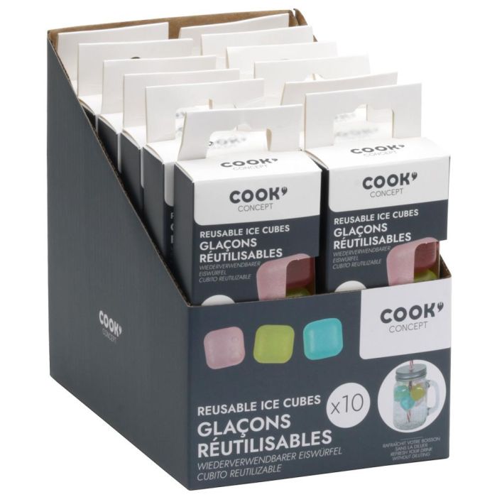 Cook Concept Juego 10 Cubitos Hielo Reutilizable Cocktail Lounge Refrescan Sin Diluir Bebidas 3