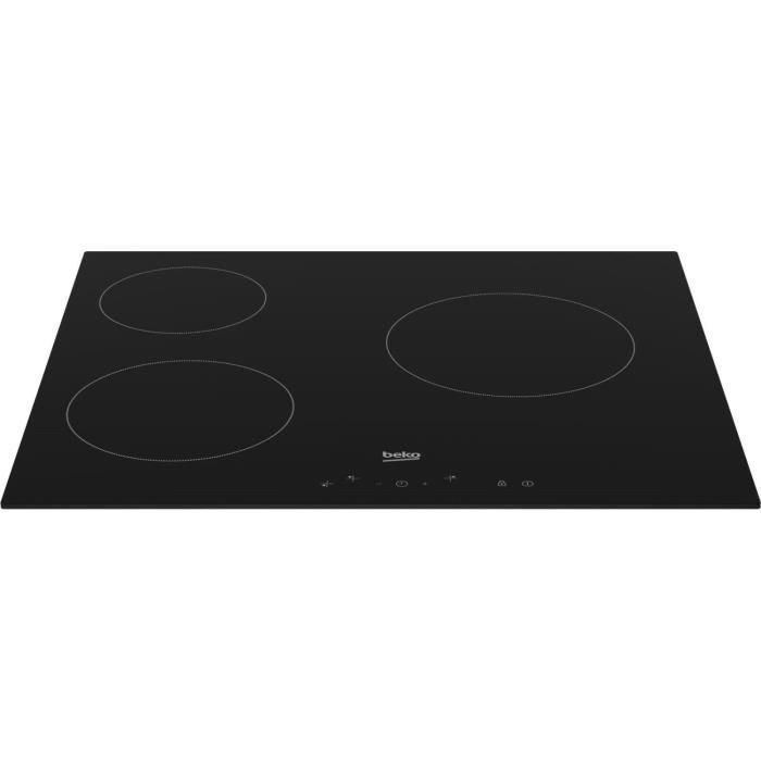 Placa vitrocerámica - BEKO - 3 fuegos - 60 cm - HIC63400 3 Placa vitrocerámica - BEKO - 3 fuegos - 60 cm - HIC63400 3