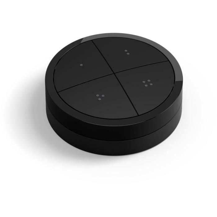 Philips Hue Bouton Remote Control Remote Tap Interruptor de marcación de marcación, negro, permite el control de varias partes o un área 1 Philips Hue Bouton Remote Control Remote Tap Interruptor de marcación de marcación, negro, permite el control de varias partes o un área 1