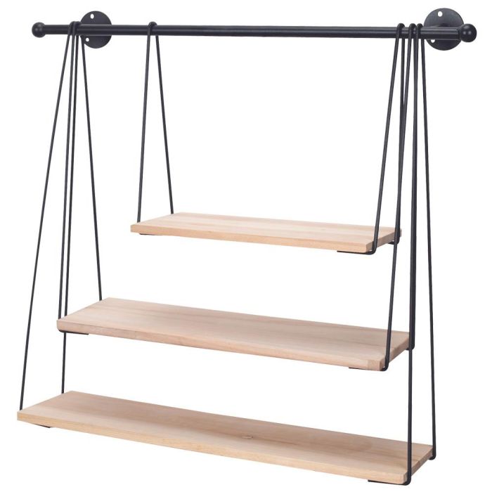 Home Deco Factory Estante Columpio Madera-Metal Industriel 3 Baldas 0 Home Deco Factory Estante Columpio Madera-Metal Industriel 3 Baldas 0