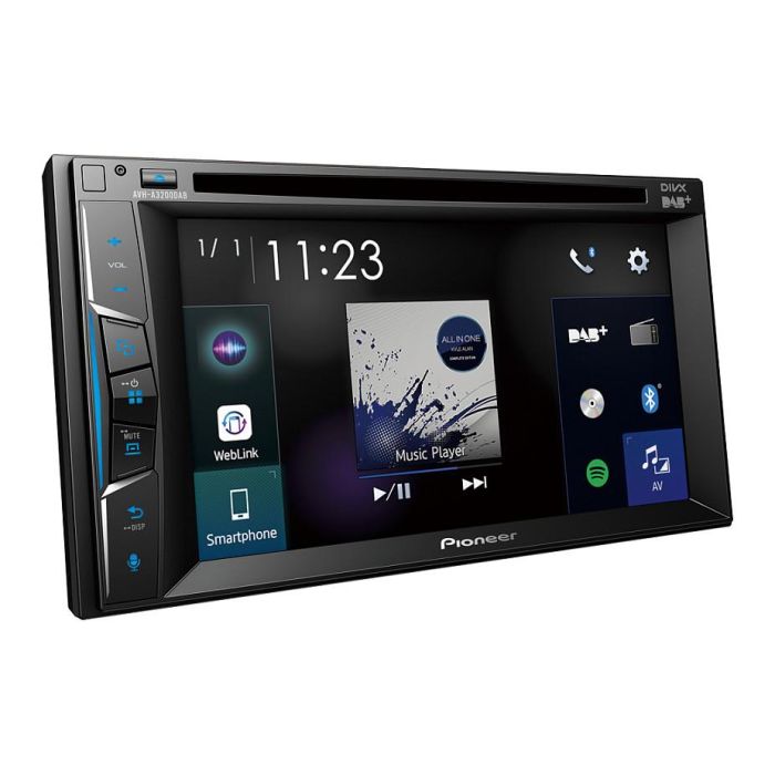 Pioneer AVH-A3200DAB Receptor Multimedia con Pantalla 6.2" y Bluetooth DAB+ Reproductor CD DVD USB Negro 50W 2 Pioneer AVH-A3200DAB Receptor Multimedia con Pantalla 6.2" y Bluetooth DAB+ Reproductor CD DVD USB Negro 50W 2