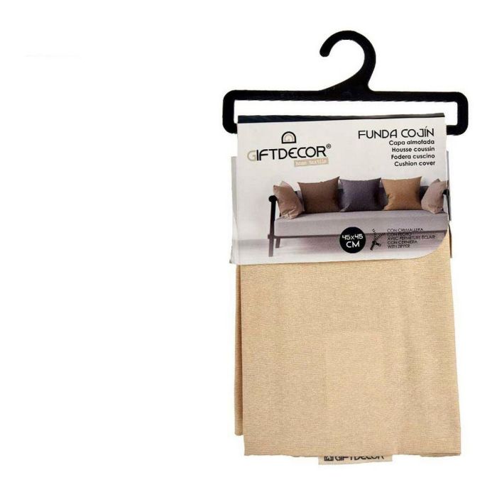 Funda de cojín Gift Decor Beige Crema 45 x 0,5 x 45 cm 60 x 0,5 x 60 cm 5 Funda de cojín Gift Decor Beige Crema 45 x 0,5 x 45 cm 60 x 0,5 x 60 cm 5