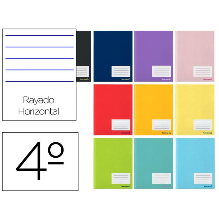 Libreta Liderpapel Smart A5 80 Hojas 60 gr-M2 Horizontal Con Doble Margen Colores Surtidos Tapa Blanda 10 unidades