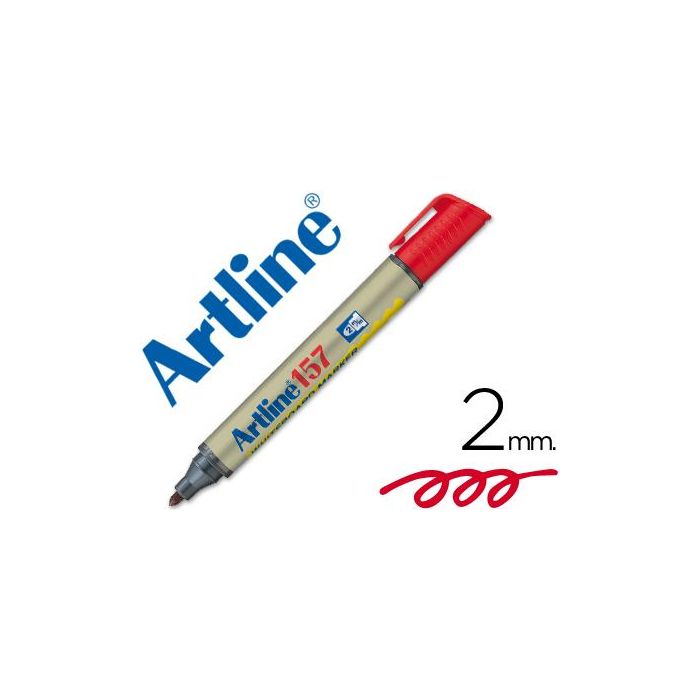 Rotulador Artline Pizarra Ek-157 Rojo Punta Redonda 2 mm 12 unidades