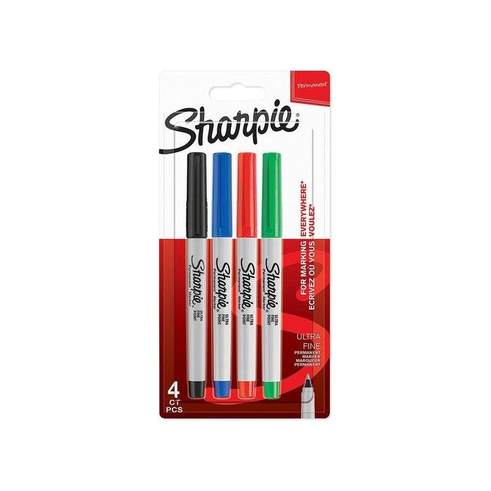 Rotulador Permanente Sharpie Ultra Fine Blister De 4