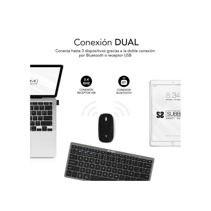SUBBLIM Combo Multidispositivo Compacto Gris/Negro 1 SUBBLIM Combo Multidispositivo Compacto Gris/Negro 1