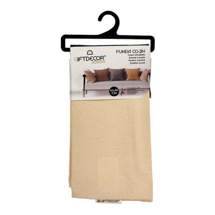 Funda de cojín Gift Decor Beige Crema 45 x 0,5 x 45 cm 60 x 0,5 x 60 cm 2