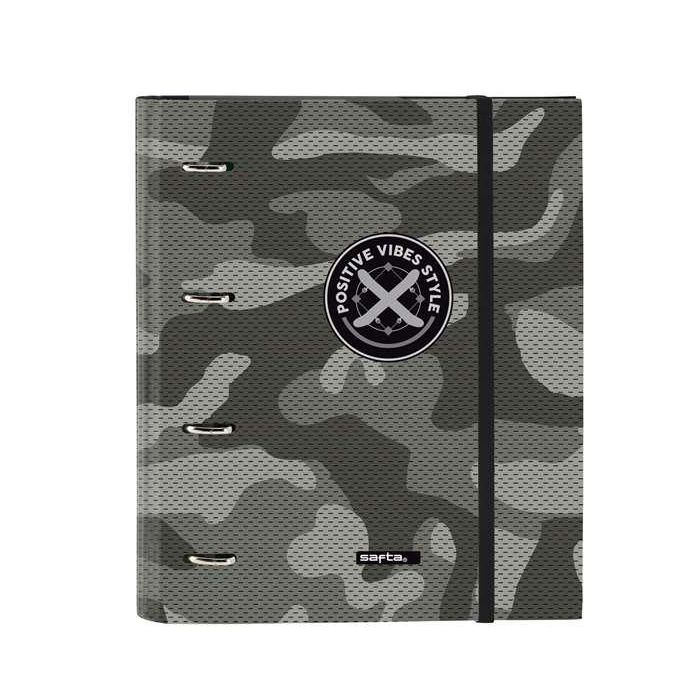 Carpeta de anillas Safta Stone Negro 27 x 32 x 3.5 cm