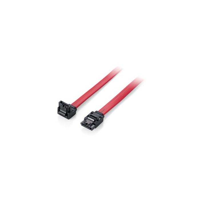 Equip Flachkabel SATA 6Gbps 1.00m 1x unten gewinkelt Polybeutel