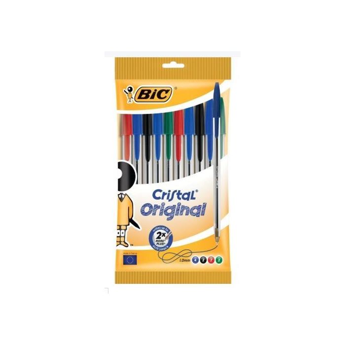 Bic Bolígrafo Original Original Colores Surtidos Azul, Rojo, Verde Y Negro Pack 10 Ud Bic Bolígrafo Original Original Colores Surtidos Azul, Rojo, Verde Y Negro Pack 10 Ud