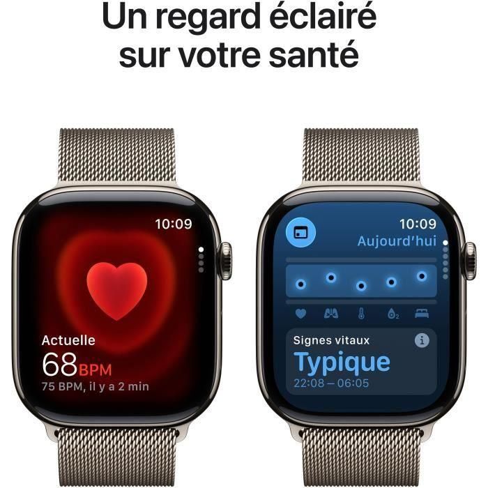 Apple Watch Series 11 GPS + Cellular - 46 mm - Caja de titanio natural - Correa Milanese Loop natural - M/L 4 Apple Watch Series 11 GPS + Cellular - 46 mm - Caja de titanio natural - Correa Milanese Loop natural - M/L 4