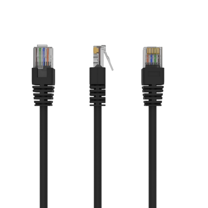 Gembird Cable de Red Patch Cord Cat.5e UTP 0.25m de Longitud, Color Negro, Conectores RJ-45 Blindaje U/UTP (UTP)