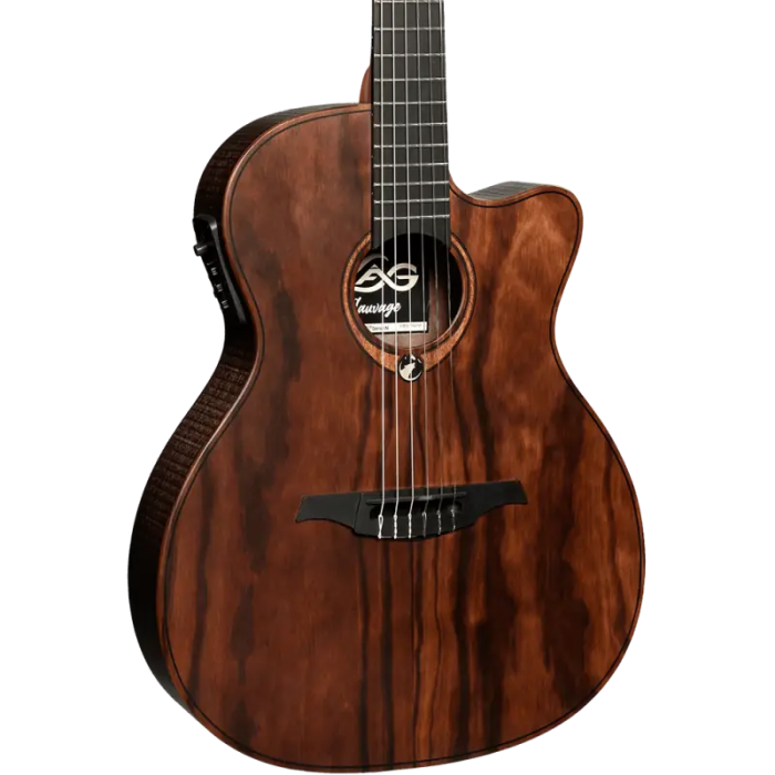 LAG Guitarra Acústica Nylon Auditorium Slim Cutway A/E Natural Satinado Brankowood/Eucalipto Electroacústica Stage-LAG 0 LAG Guitarra Acústica Nylon Auditorium Slim Cutway A/E Natural Satinado Brankowood/Eucalipto Electroacústica Stage-LAG 0