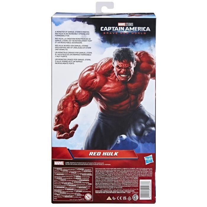 Marvel Studios Capitán América Brave New World Titan Hero Series, figura de lujo de Red Hulk 4