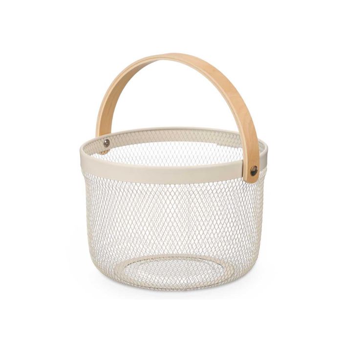 Cesta Redonda Asa Crema Kinvara 27x32x25cm (12 Unidades) 1 Cesta Redonda Asa Crema Kinvara 27x32x25cm (12 Unidades) 1