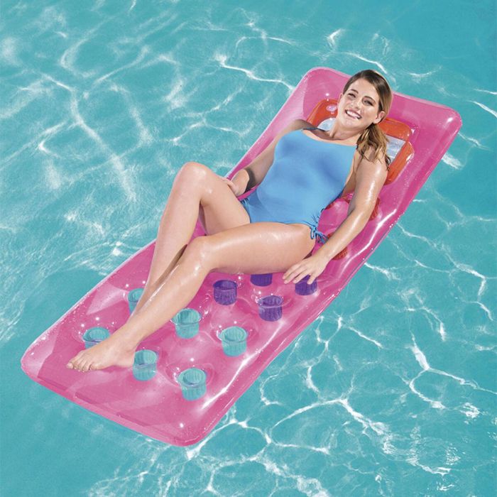 Bestway Colchoneta Hinchable Vasos con Mirilla Color Surtido 188x71 cm Playa y Piscina 43040 1 Bestway Colchoneta Hinchable Vasos con Mirilla Color Surtido 188x71 cm Playa y Piscina 43040 1