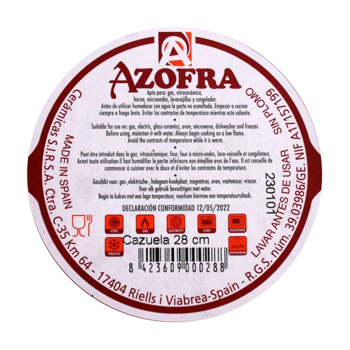 Azofra Cazuela Vitro 28 cm (4 Unidades) 4