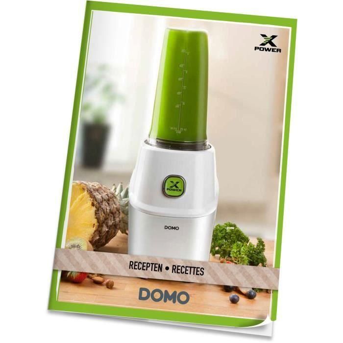 DOMO DO700BL Extractor de Nutrientes X Power 900W con Función Licuadora y 2 Botellas (300ml/600ml) - Blanco 3