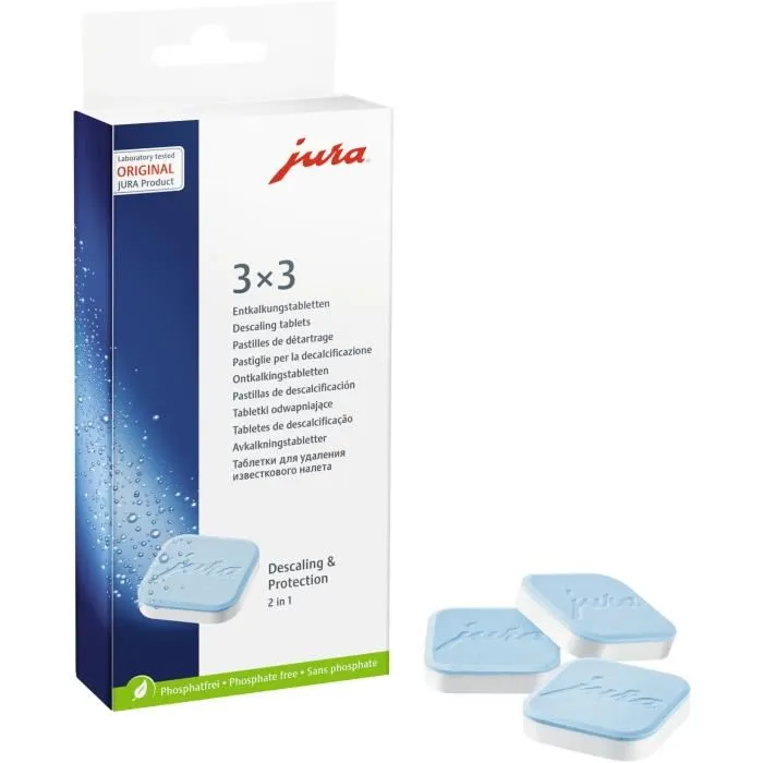 Jura 7610917618484 Caja de 9 pastillas descalcificadoras 0 Jura 7610917618484 Caja de 9 pastillas descalcificadoras 0