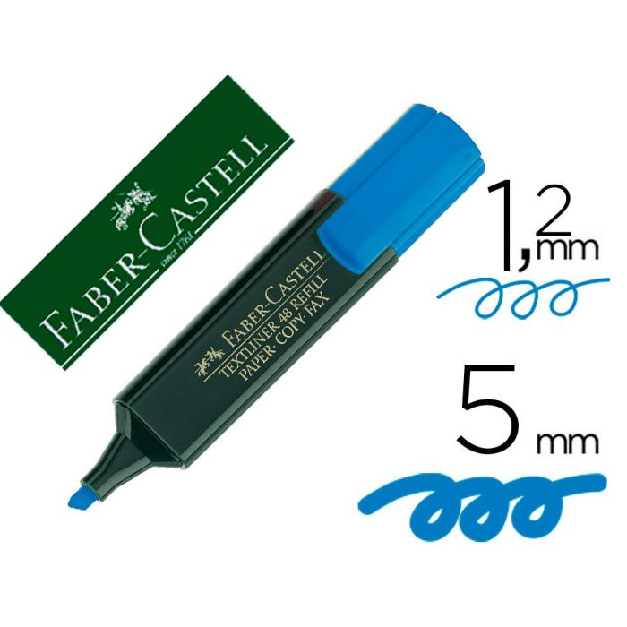 Rotulador Faber Fluorescente 48-51 Azul 10 unidades