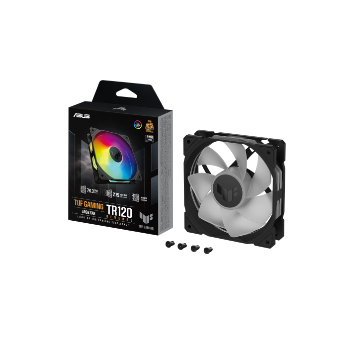 Asus TR120 ARGB Reverse Fan Ventilador 12 cm Negro para Carcasa de Ordenador