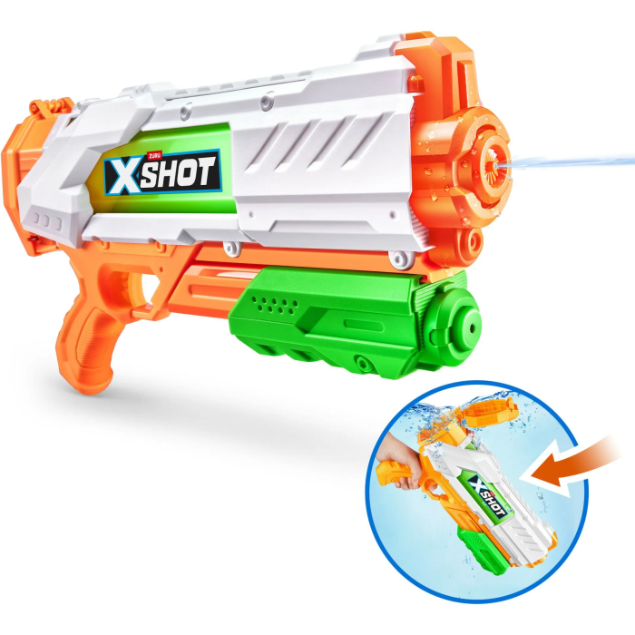 ZURU AUC1722591275747 Pistola de Agua X-SHOT Medium Fast-Fill Llenado en 1 Segundo 700ml Alcance 9m 0 ZURU AUC1722591275747 Pistola de Agua X-SHOT Medium Fast-Fill Llenado en 1 Segundo 700ml Alcance 9m 0