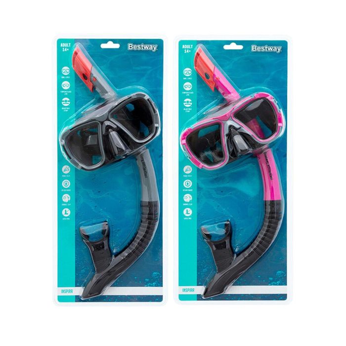 Bestway Mascara Buceo Adulto Vidrio Templado Color Surtido Correa Silicona +14 Años Playa y Piscina 22057 3 Bestway Mascara Buceo Adulto Vidrio Templado Color Surtido Correa Silicona +14 Años Playa y Piscina 22057 3