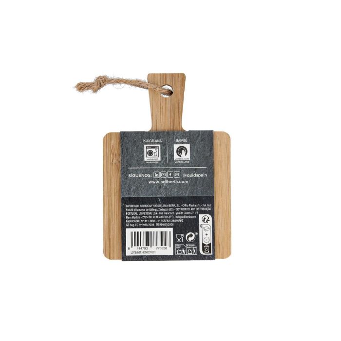 Tabla Aperitivo Bambú Cerámica Tapas Quid 14x10x4,1 cm 3