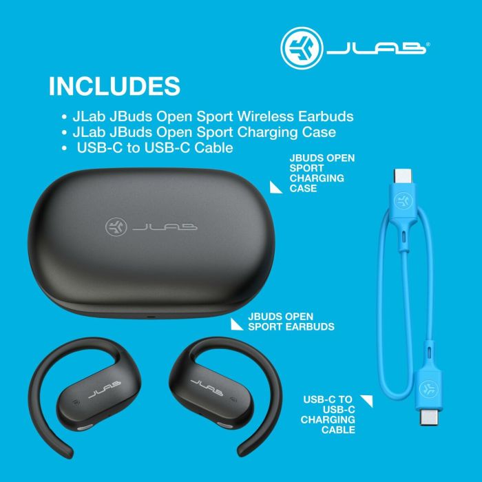 Auriculares Inalámbricos con Estuche de Carga JLab IEUEBJBOPSPRTRBLK82 Negro 4 Auriculares Inalámbricos con Estuche de Carga JLab IEUEBJBOPSPRTRBLK82 Negro 4