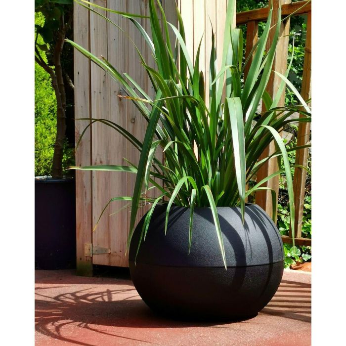 Macetero Riviera D40 Bola Negro Granito Ø 40 cm 1