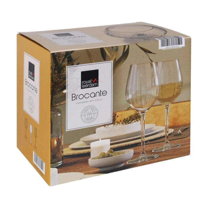 Royal Leerdam Set de 6 Copas de Vino Modelo Brocante de 38 cl. Medidas por unidad: Ø 6x8x22 cm. 7