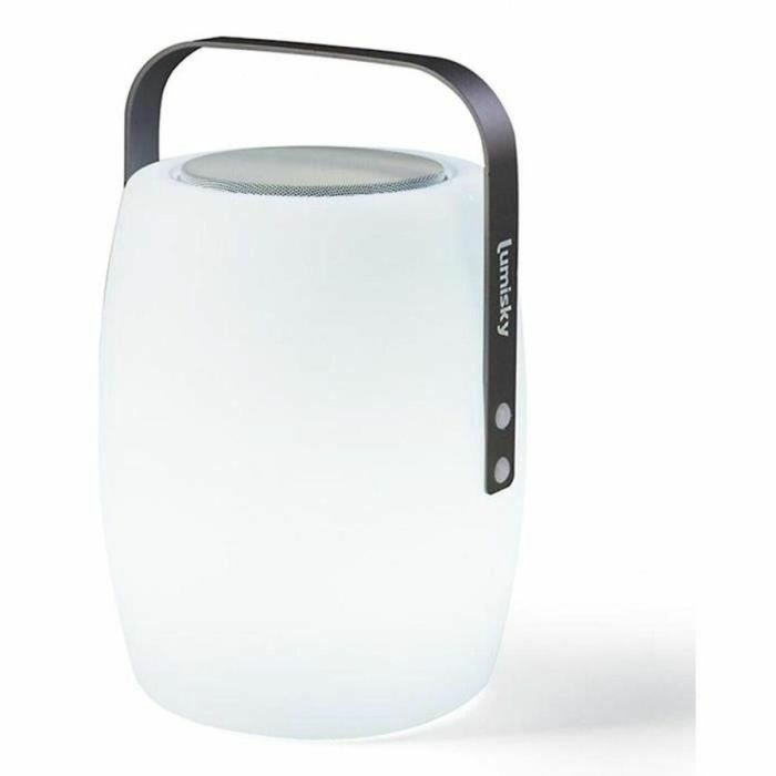 Lumisky LUM3760119738320 Lucy Play Lámpara Altavoz Bluetooth Inalámbrico LED Blanco y Multicolor Regulable H31 cm