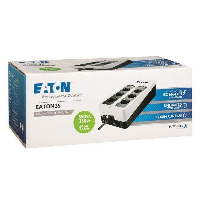 Eaton 3S 550 FR Inversor Offline 550VA 330W con Enchufes FR 2
