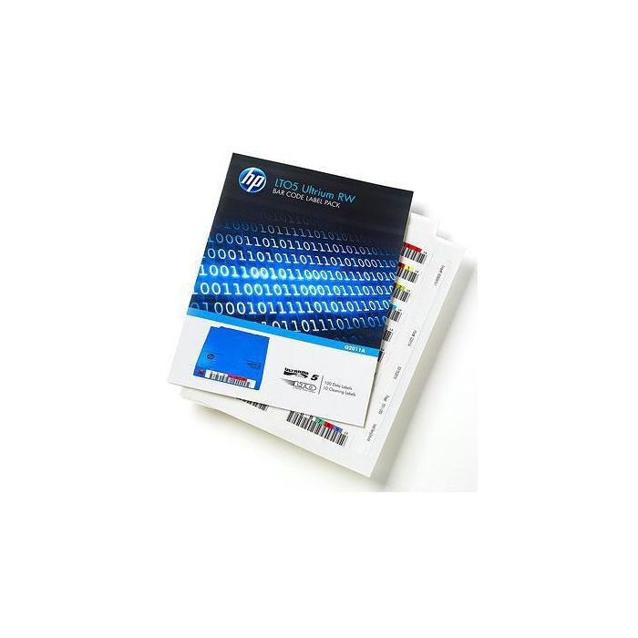 Hewlett Packard Enterprise LTO-5 Ultrium RW Paquete de Etiquetas Código de Barras Numeradas, 100 Datos + 10 Limpieza para Archivos Hewlett Packard Enterprise LTO-5 Ultrium RW Paquete de Etiquetas Código de Barras Numeradas, 100 Datos + 10 Limpieza para Archivos