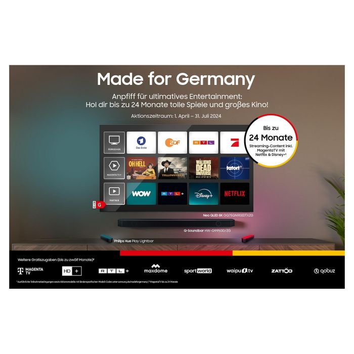 Samsung GQ50LS03DAUXZG Smart TV 4K QLED 50" (127 cm) con Wifi Negro