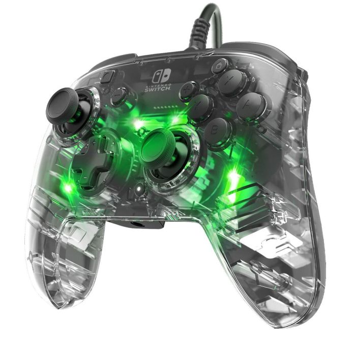 PDP Controlador Prismatic Afterglow con Cable para Nintendo Switch, Iluminación LED, Audio y Chat 3.5mm, Controles Integrados 5