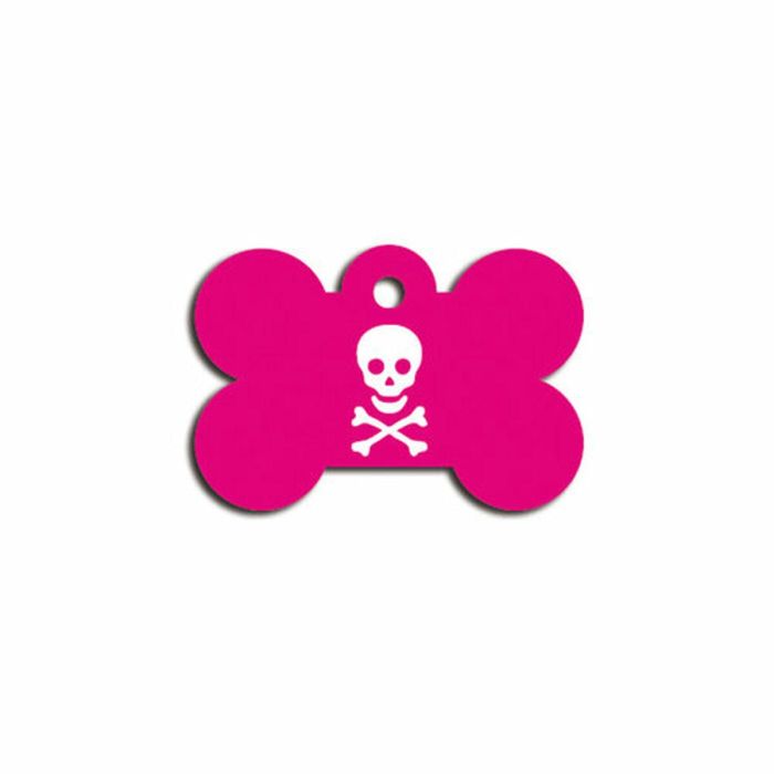 Placa identificativa para collar Imarc Bone Rosa 1