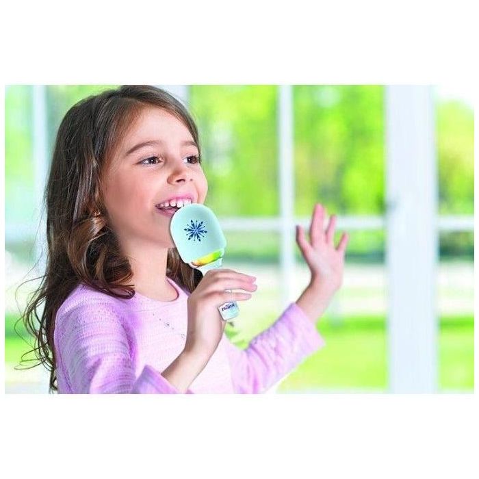 LEXIBOOK Micrófono Karaoke Frozen Disney Bluetooth Altavoz integrado y efectos de luces LED. 4 efectos de voz 4 LEXIBOOK Micrófono Karaoke Frozen Disney Bluetooth Altavoz integrado y efectos de luces LED. 4 efectos de voz 4